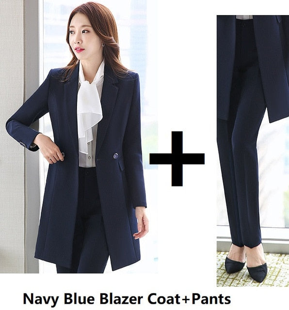 Long Windbreaker Blazer Business Suit