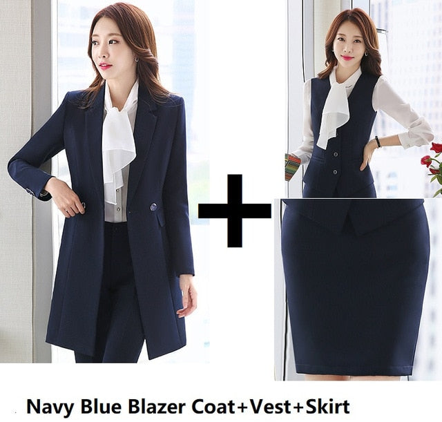 Long Windbreaker Blazer Business Suit