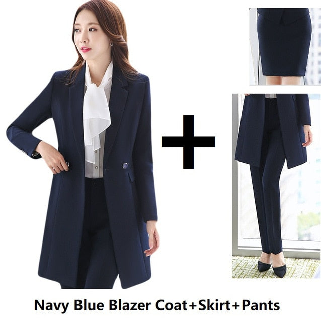 Long Windbreaker Blazer Business Suit