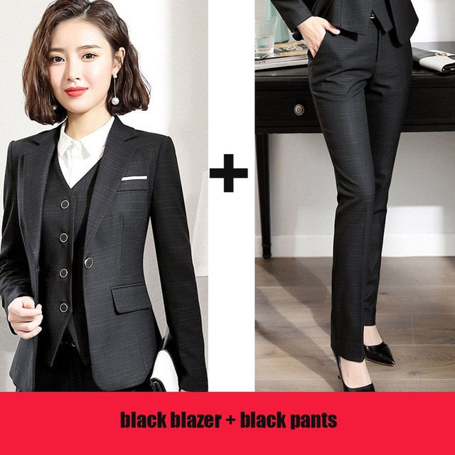 Slim Blazer and Pant Office Women