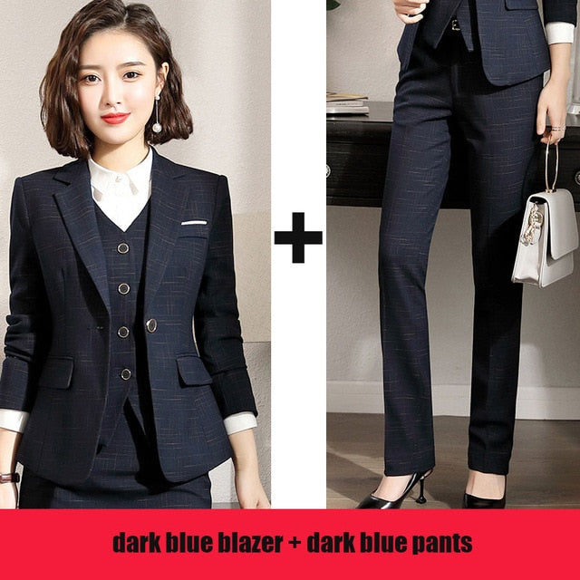 Slim Blazer and Pant Office Women