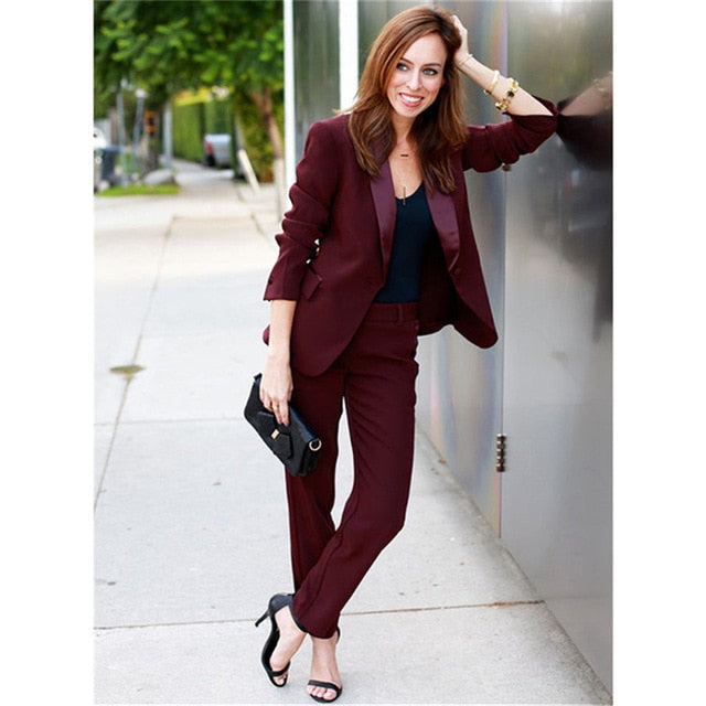 Blazer Business Suits with Pant Women New 2020