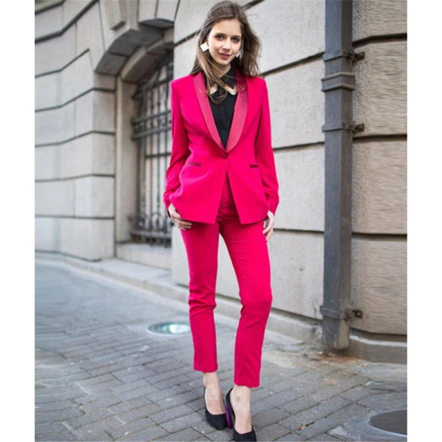 Blazer Business Suits with Pant Women New 2020