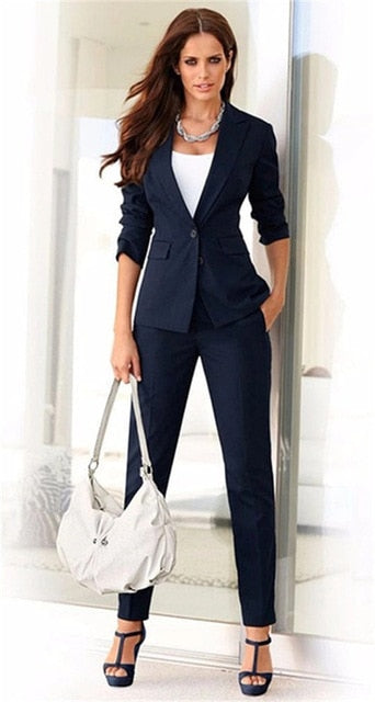 Blazer Business Suits with Pant Women New 2020