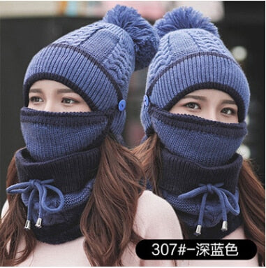 Women Winter Scarf Set