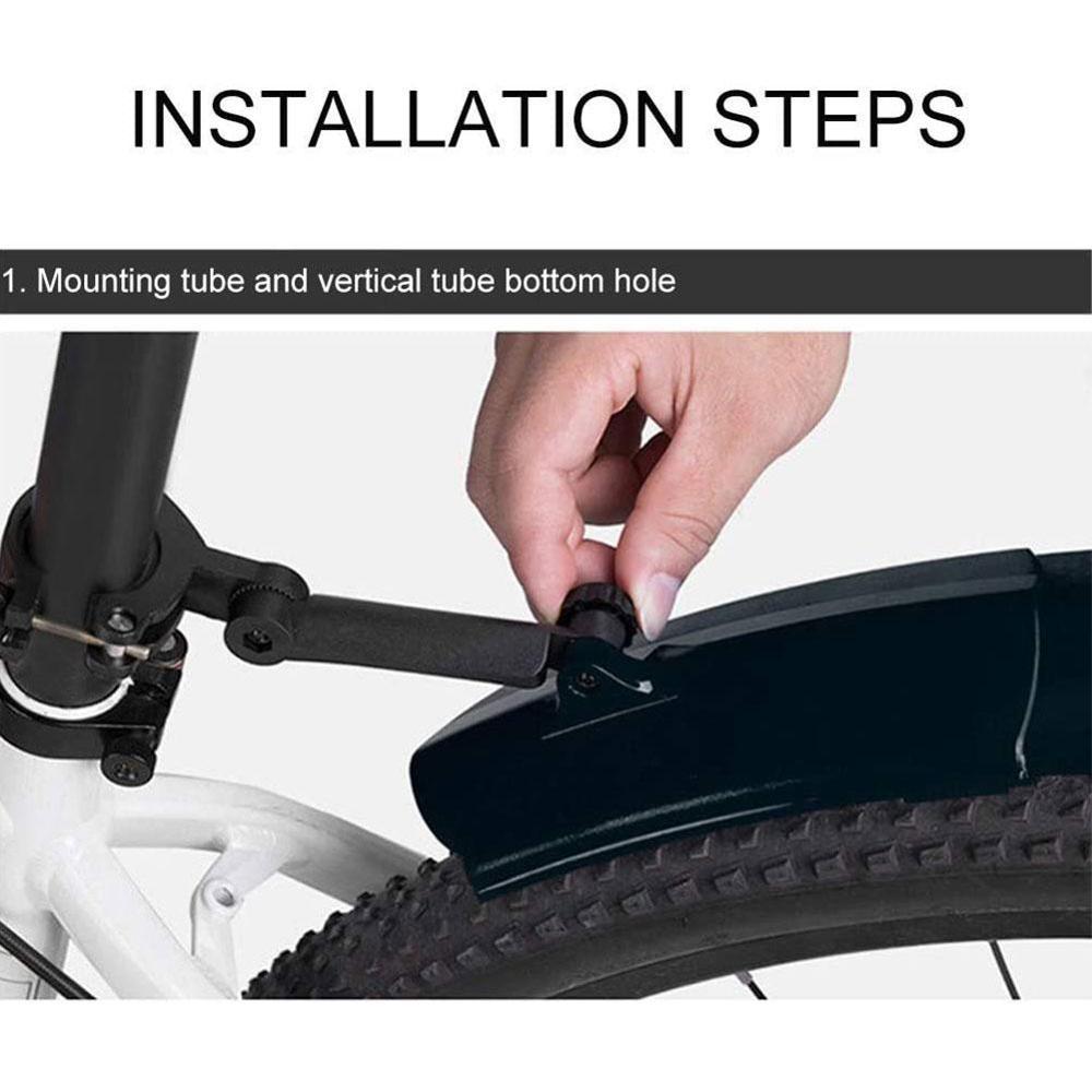 Bicycle retractable mudguard with taillights