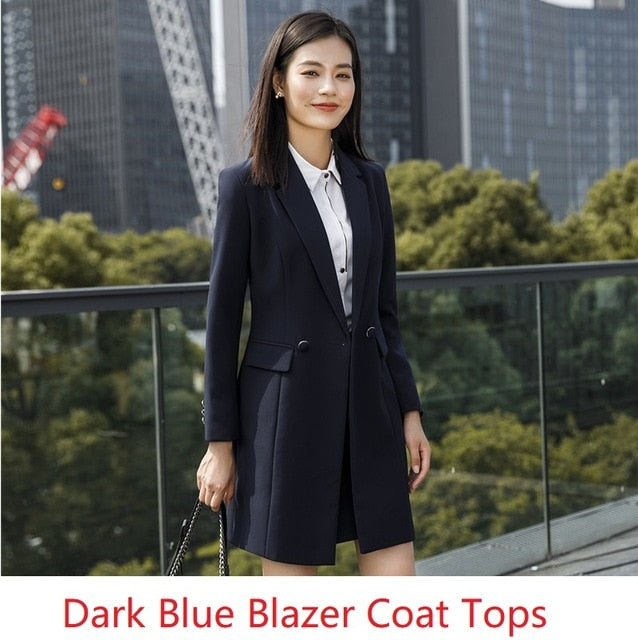 Long Windbreaker Blazer Business Suit