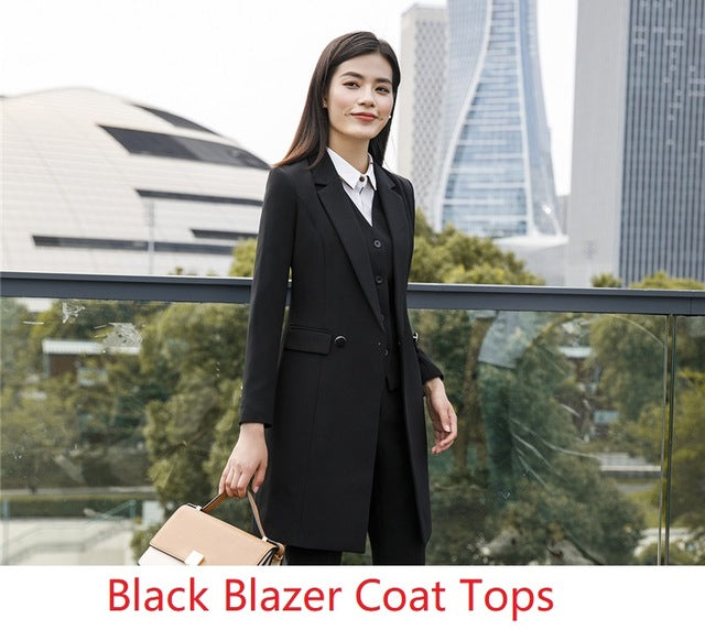 Long Windbreaker Blazer Business Suit