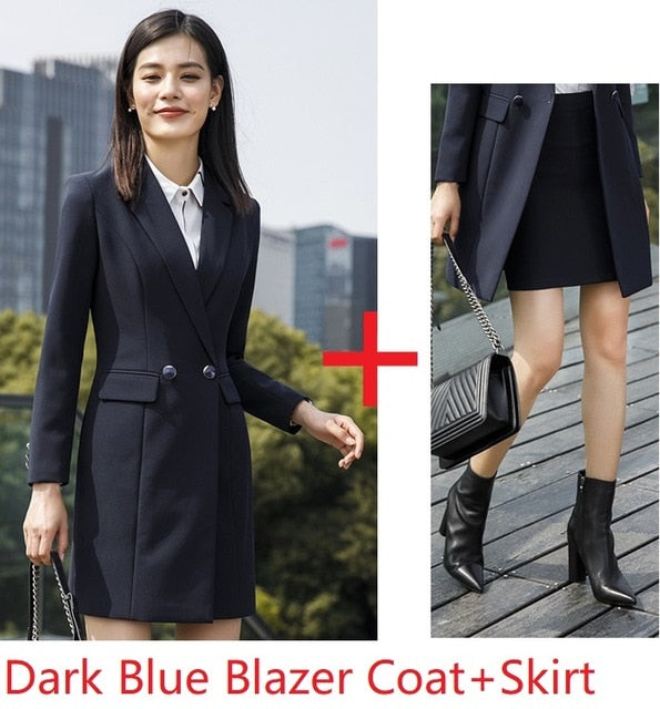 Long Windbreaker Blazer Business Suit