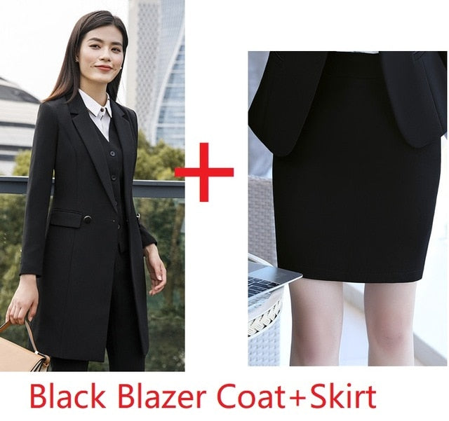 Long Windbreaker Blazer Business Suit