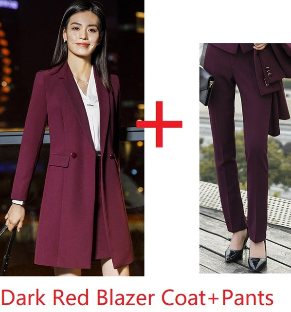 Long Windbreaker Blazer Business Suit